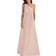 Alfred Sung Draped One Shoulder Satin Maxi Dress - Toasted Sugar