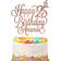 EKAM Personalised Happy Birthday Glitter Cake Decoration