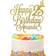 EKAM Personalised Happy Birthday Glitter Cake Decoration