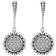 Lagos Caviar Spark Circle Drop Earrings - Silver/Diamonds