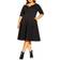 City Chic Cute Girl Elbow Sleeve Dress Plus Size - Black