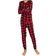 Leveret Cotton Plaid Pajamas - Red/Black