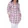 White Mark Piper Stretchy Plaid Tunic Top Plus Size - Red/White