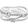 Pandora Sparkling Triple Band Ring - Silver/Transparent