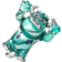 Pandora Disney Pixar Sulley Charm - Silver/Blue/Purple