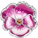 Pandora Pansy Flower Charm - Silver/Pink/Orange