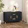 vidaXL Engineered Wood Black Buffet 100x60cm