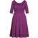 City Chic Cute Girl Elbow Sleeve Dress Plus Size - Plum