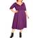 City Chic Cute Girl Elbow Sleeve Dress Plus Size - Plum