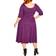 City Chic Cute Girl Elbow Sleeve Dress Plus Size - Plum