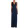 After Six Sleeveless Wrap Gown - Midnight Navy