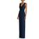 After Six Sleeveless Wrap Gown - Midnight Navy