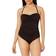 Anne Cole Twist Front Shirred One Piece - Black