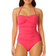 Anne Cole Twist Front Shirred One Piece - Hot Pinkie