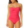 Anne Cole Twist Front Shirred One Piece - Hot Pinkie