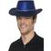 Smiffys Cowboy Glitter Hat Blue