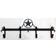 Village Wrought Iron Star Black Coat Hook 24"