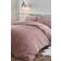 Brentfords Waffle Fleece Duvet Cover Pink (260x220cm)