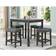 Best Master Furniture Linen Blend Fabric Dining Set 36x36" 5