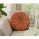 Saro Lifestyle 14" Velvet Pin Tuck Rust Complete Decoration Pillows Orange (35.6x35.6cm)