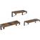 Vasagle Floating Rustic Brown/Black Estantería de Pared 40cm 3pcs