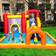 Inflatable Bounce House Water Park with Long Water Slide & Large Splash Pool