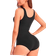 Nebility Womens' Seamless Round Neck Tummy Control Shapewear Bodysuit - Black