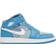 NIKE Air Jordan 1 Mid Washed Denim GS - Dutch Blue/White