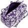 Vera Bradley Collegiate Large Travel Duffel Bag - Purple/White Rain Garden with Louisiana State University Logo