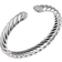 David Yurman Sculpted Cable Cuff Bracelet - Silver/Diamonds