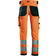 Snickers Workwear 6343 AllroundWork Hi-Vis Stretch Trousers - Hi Vis Orange/Black