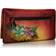 Anna by Anuschka Women's Hand Painted Genuine Leather Multi Pocket Wallet - Mediterranean Garden