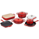 Le Creuset Cerise Signature Enameled Cast Iron Cookware Set with lid 10 Parts