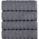 Classic Turkish Towels Luxury Ribbed Guest Towel Grey (81.3x50.8cm)