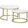 Homcom Round Modern White/Gold Nesting Table 74cm 2pcs