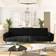 vidaXL Velvet Black Sofa 220cm Zweisitzer