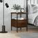 vidaXL 826051 Brown Oak Sengebord 36x34cm