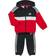 adidas Infant Tiberio 3-Stripes Colorblock Fleece Track Suit - Black/White/Better Scarlet (IJ6324)