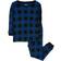 Leveret Cotton Plaid Pajamas - Black/Navy