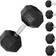 Mar Rubber Hex Dumbbells 20kg Single