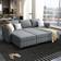 Honbay Convertible Modular Sectional Sofa 55.9" 6 Seater