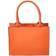 Valentino Marie Lavoro Leather Tote Bag - Orange