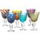 Polspotten Cuttings Set De 6 Multicolores/H 17 cm x Ø 10 cm - Bleu Verre à Vin 30cl 6pcs