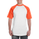 Augusta Men's Short Sleeve Baseball T-shirt - White/Orange