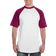 Augusta Men's Short Sleeve Baseball T-shirt - White/Maroon