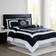 London Fog Raynes Bedspread Black, White (264.2x228.6cm)