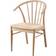 Act Nordic Cassandra Natural White Paper and White Pigmented Oak Kitchen Chair 83cm 2pcs