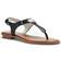 Michael Kors MK Logo Plate Leather Sandal - Black