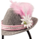 Folat Oktoberfest Diadem Minihatt Rosa