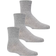 MeMoi Unisex Cotton Blend Mid-Cut Socks 3-pack - Light Gray